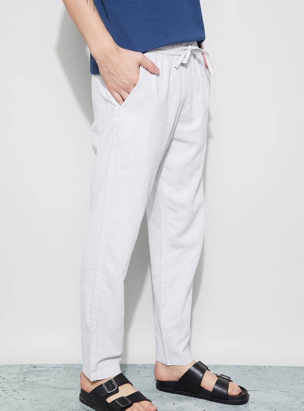 FAME FOREVER Solid Drawstring Trousers