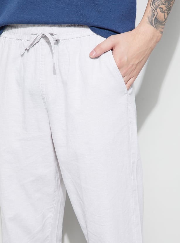 FAME FOREVER Solid Drawstring Trousers