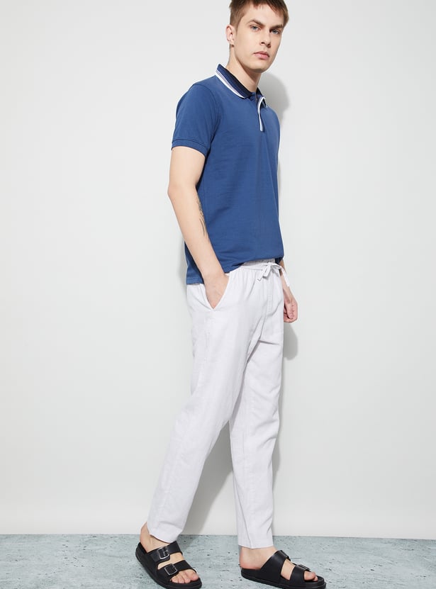 FAME FOREVER Solid Drawstring Trousers