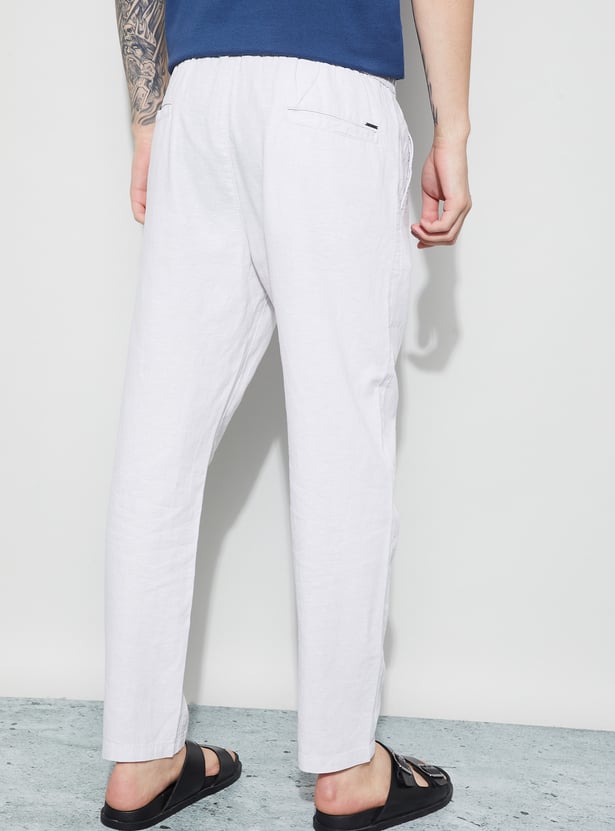 FAME FOREVER Solid Drawstring Trousers