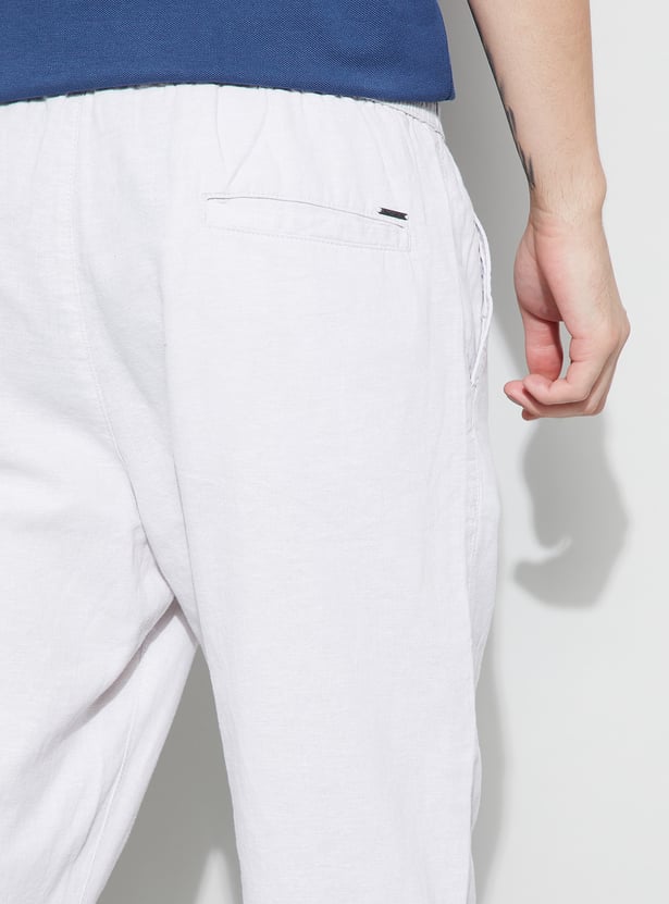 FAME FOREVER Solid Drawstring Trousers