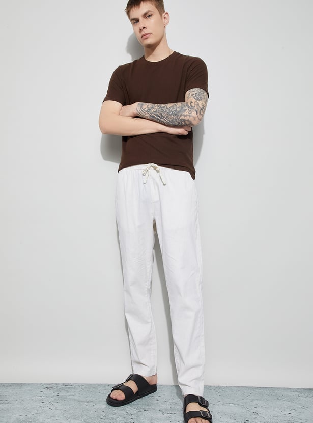 FAME FOREVER Solid Drawstring Trousers