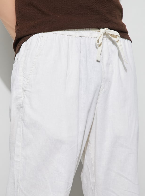 FAME FOREVER Solid Drawstring Trousers