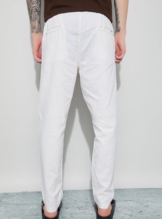 FAME FOREVER Solid Drawstring Trousers