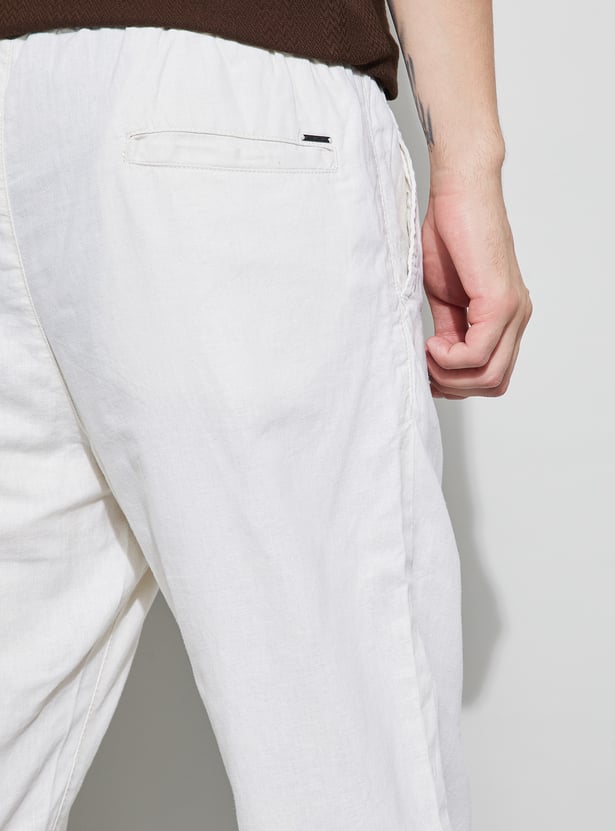 FAME FOREVER Solid Drawstring Trousers