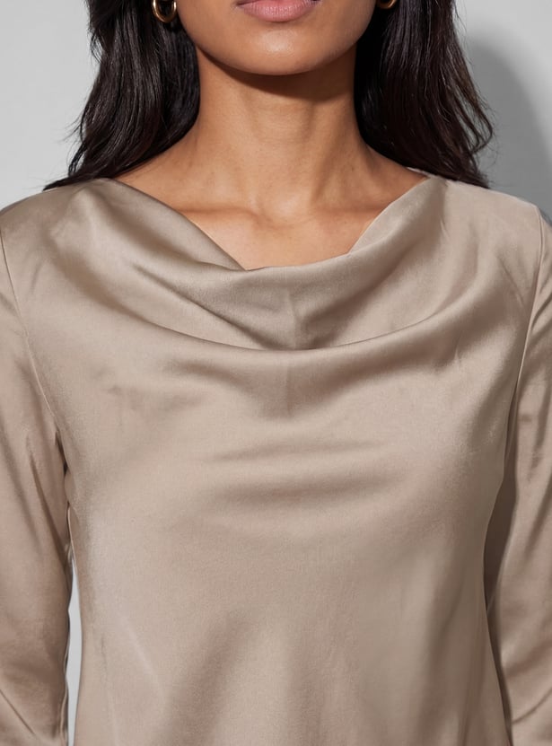 CODE Lace Cowl Neck Top