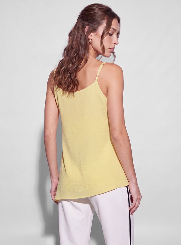 CODE Solid V-Neck Top
