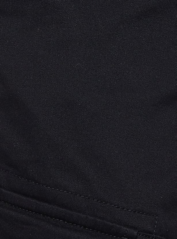 FAME FOREVER Solid Regular Fit Cargos