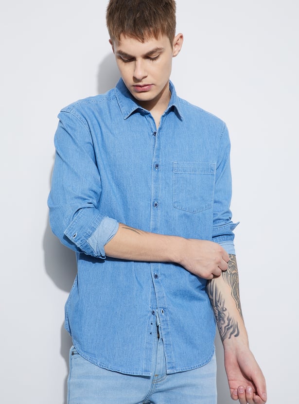 DENIMIZE Solid Smart Fit Shirt