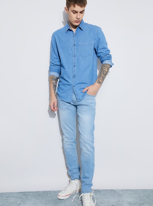 DENIMIZE Solid Smart Fit Shirt