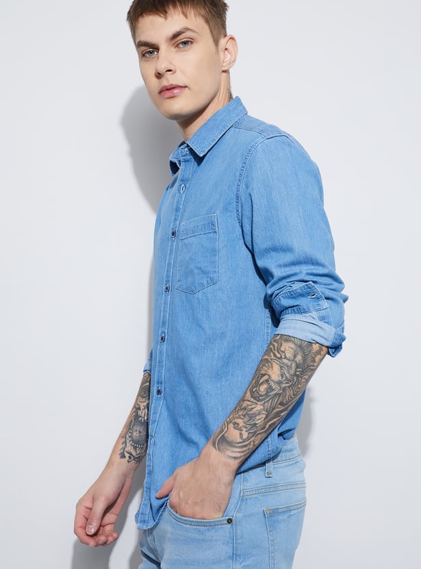 DENIMIZE Solid Smart Fit Shirt