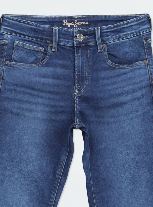 PEPE JEANS Boys Medium Wash Regular Fit Jeans