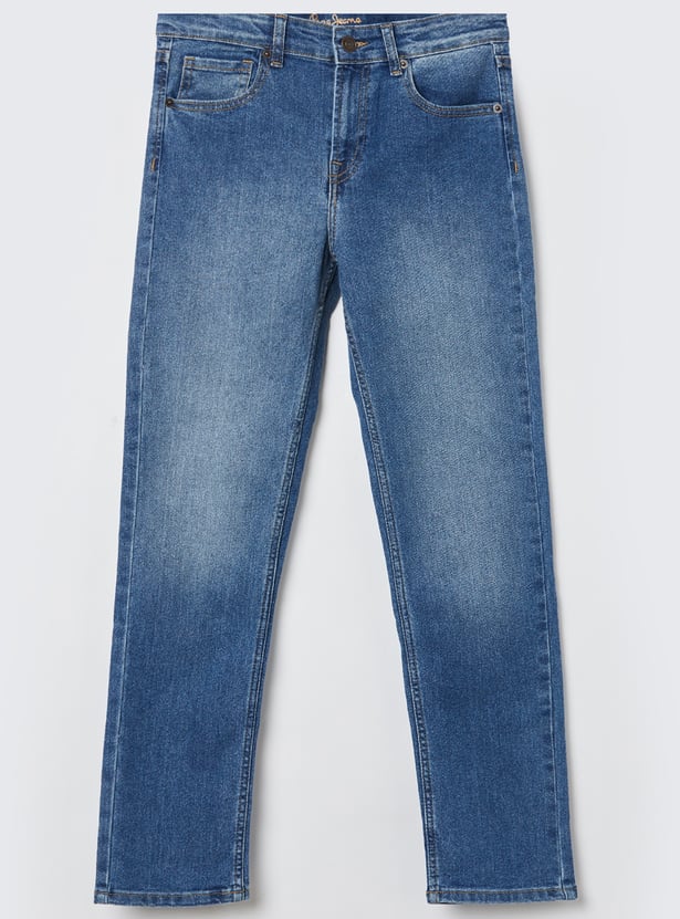 PEPE JEANS Boys Medium Wash Regular Fit Jeans