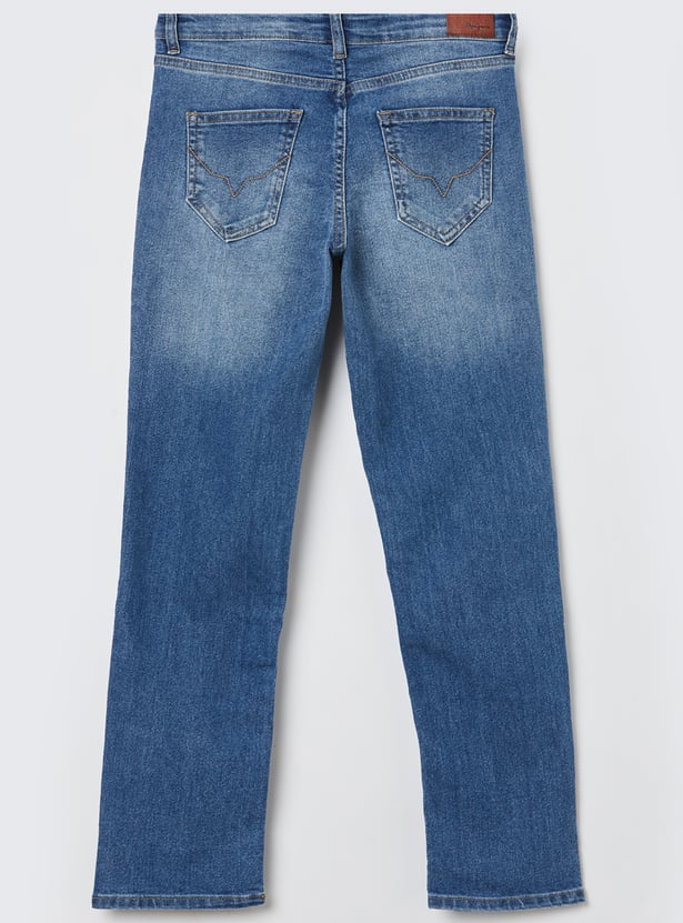 PEPE JEANS Boys Medium Wash Regular Fit Jeans