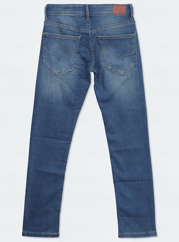 PEPE JEANS Boys Medium Wash Slim Fit Jeans