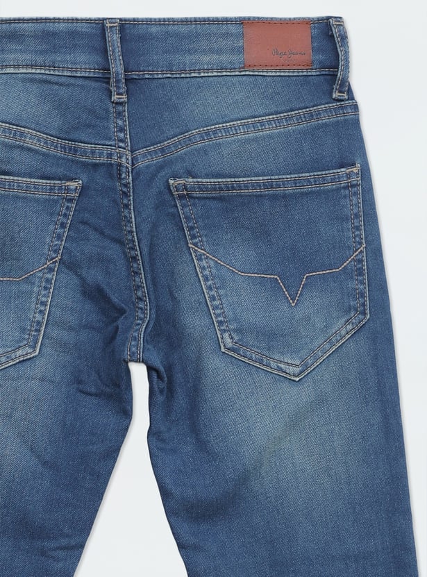 PEPE JEANS Boys Medium Wash Slim Fit Jeans