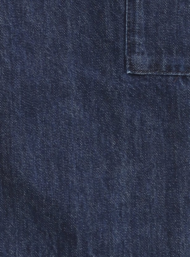 PEPE JEANS Boys Dark Wash Comfort Fit Cargo Jeans