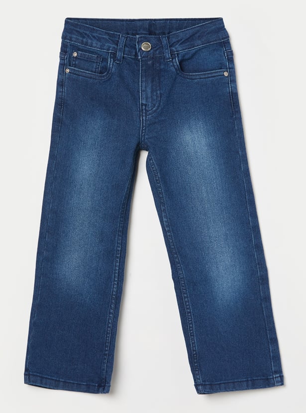 FAME FOREVER Girls Solid Mid-Rise Jeans