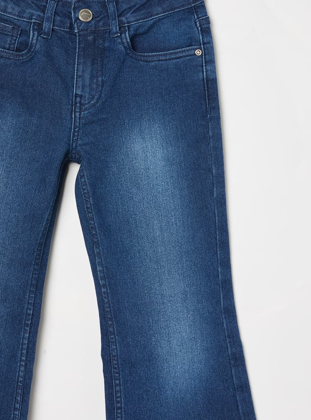 FAME FOREVER Girls Solid Mid-Rise Jeans