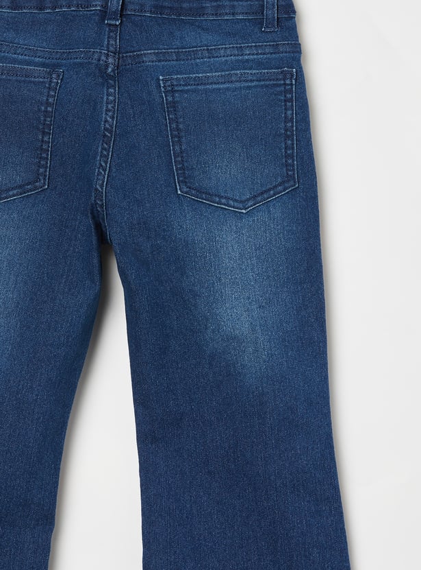 FAME FOREVER Girls Solid Mid-Rise Jeans