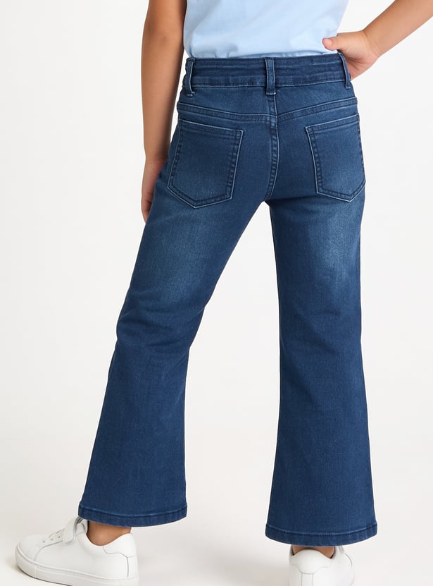 FAME FOREVER Girls Solid Mid-Rise Jeans