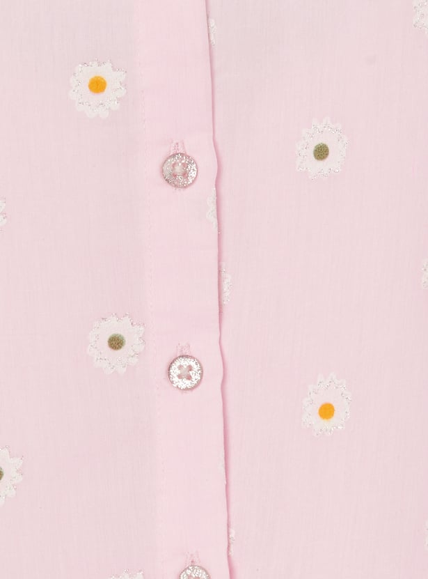 FAME FOREVER Girls Floral Print Dress