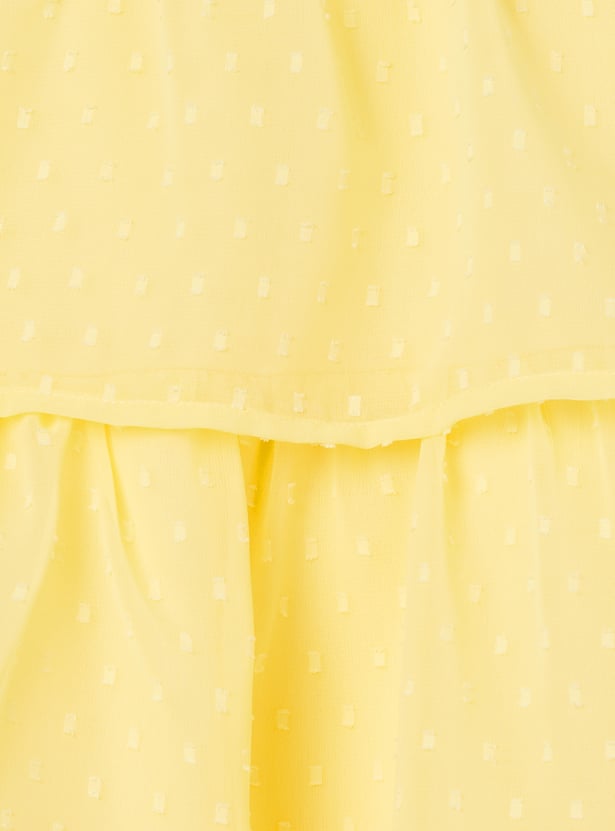 FAME FOREVER Girls Solid Tiered Dress