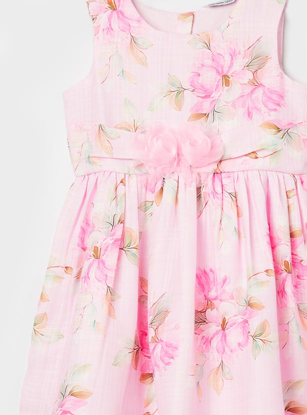FAME FOREVER Girls Floral Print Dress
