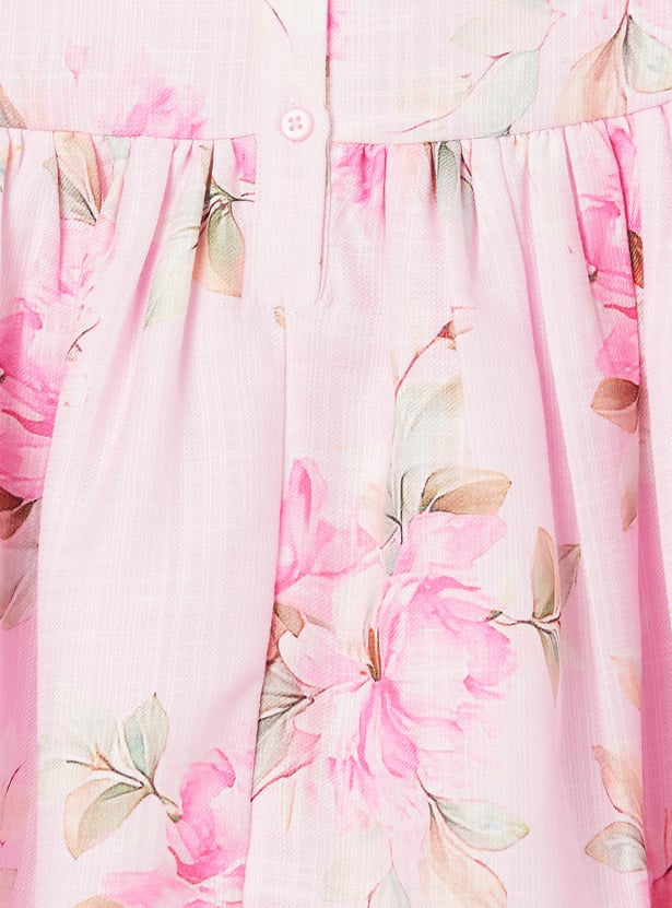 FAME FOREVER Girls Floral Print Dress
