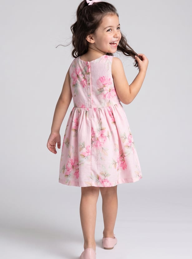 FAME FOREVER Girls Floral Print Dress