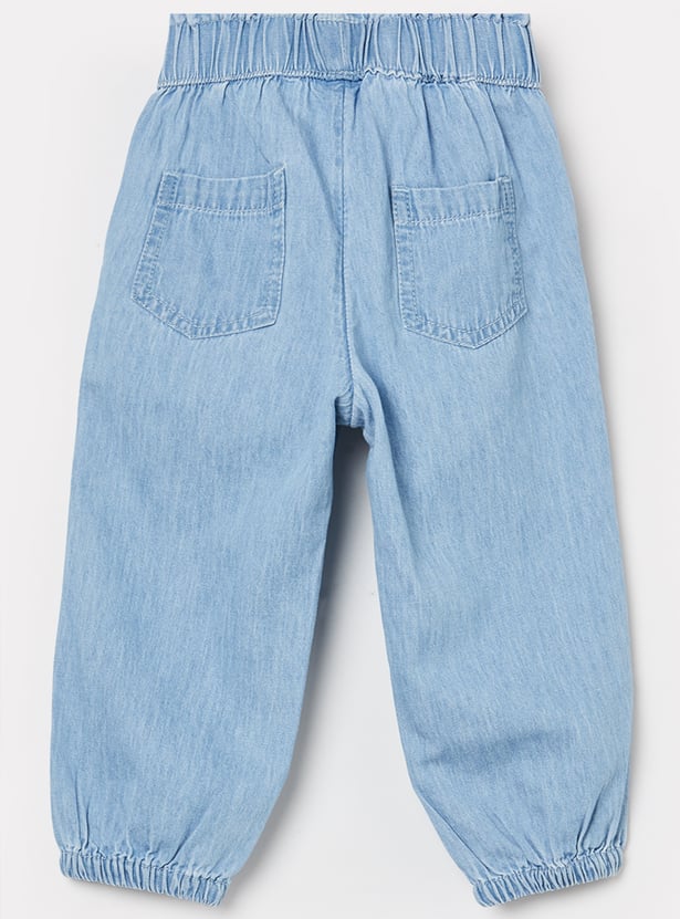 FAME FOREVER Girls Solid Mid-Rise Jeans
