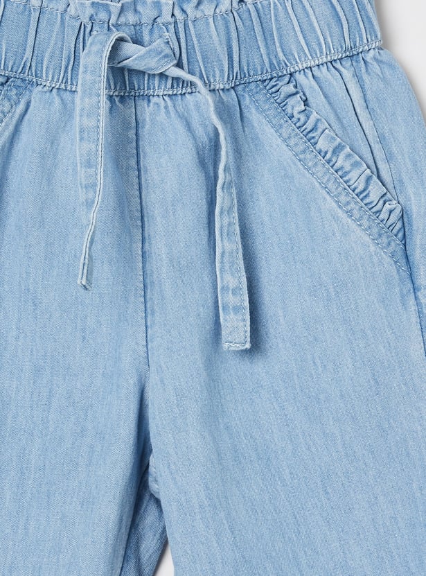 FAME FOREVER Girls Solid Mid-Rise Jeans
