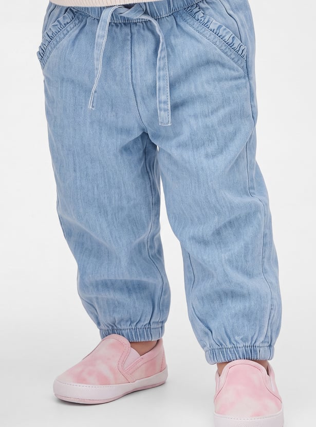 FAME FOREVER Girls Solid Mid-Rise Jeans