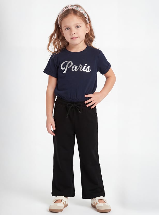 FAME FOREVER Girls Solid Track Pants