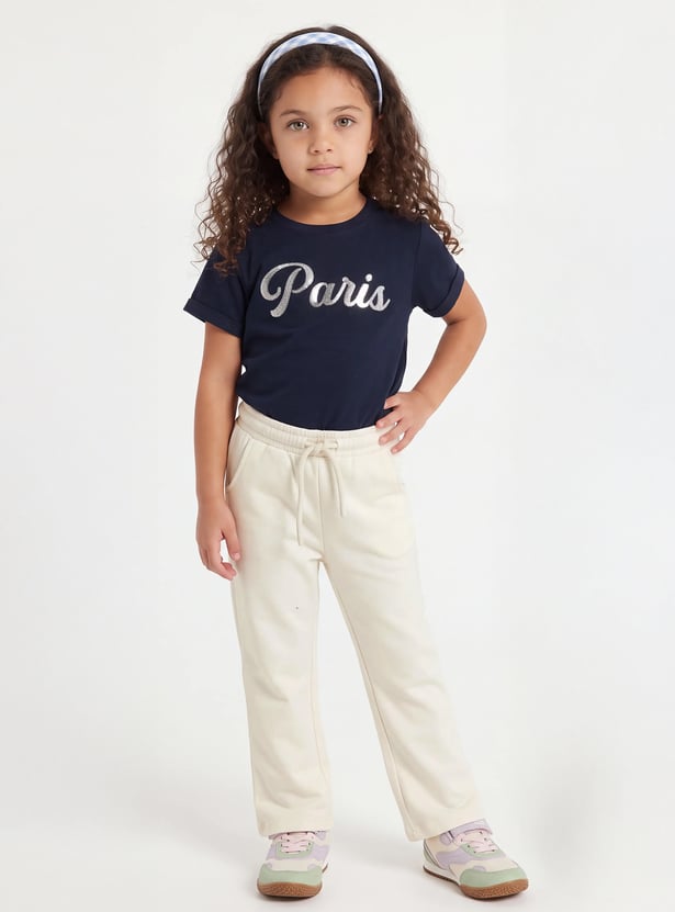 FAME FOREVER Girls Solid Track Pants