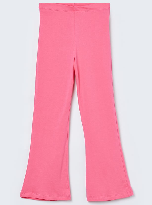 FAME FOREVER Girls Solid Flared Leggings
