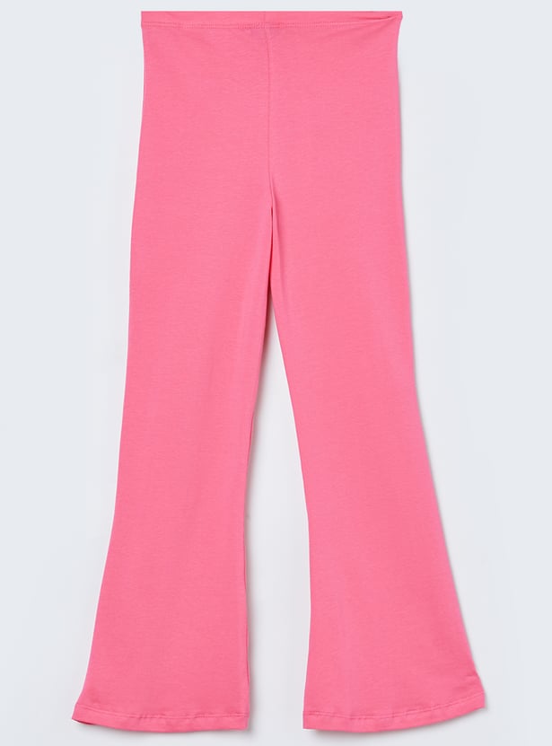 FAME FOREVER Girls Solid Flared Leggings