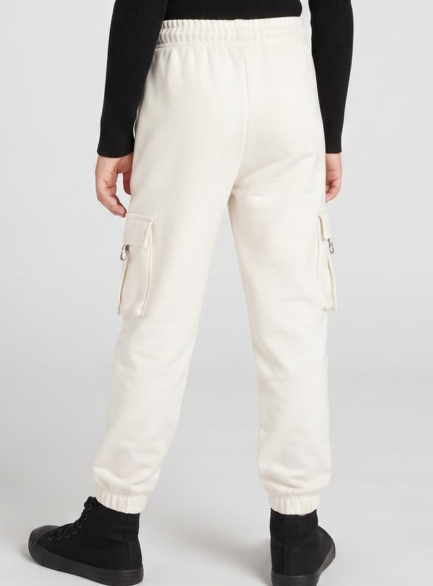 FAME FOREVER Girls Solid Cargo Joggers