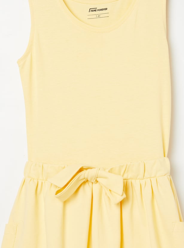 FAME FOREVER Girls Embellished Top with Skirt Set
