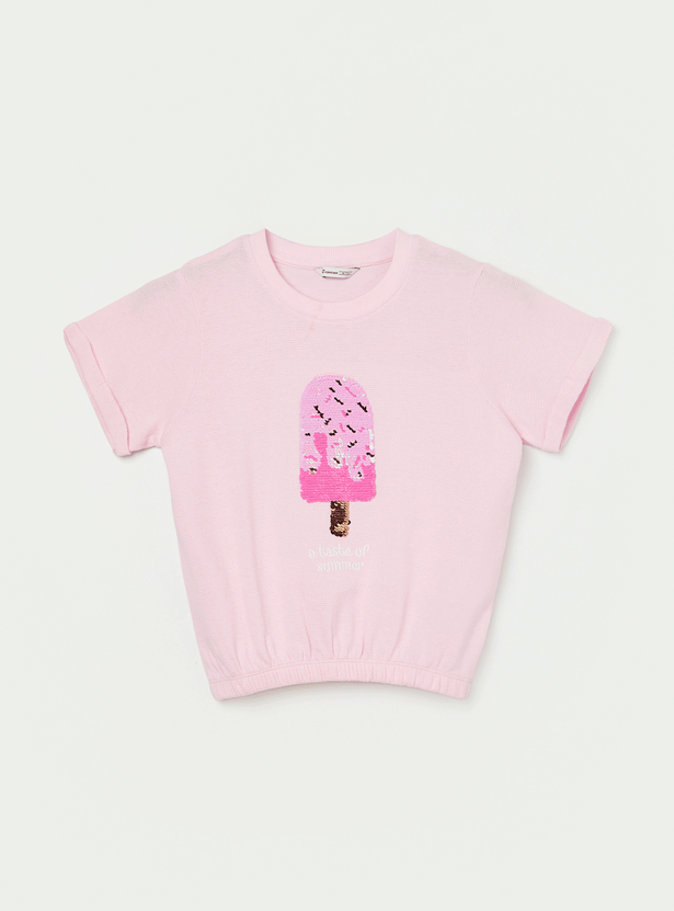 FAME FOREVER Girls Embellished T-shirt