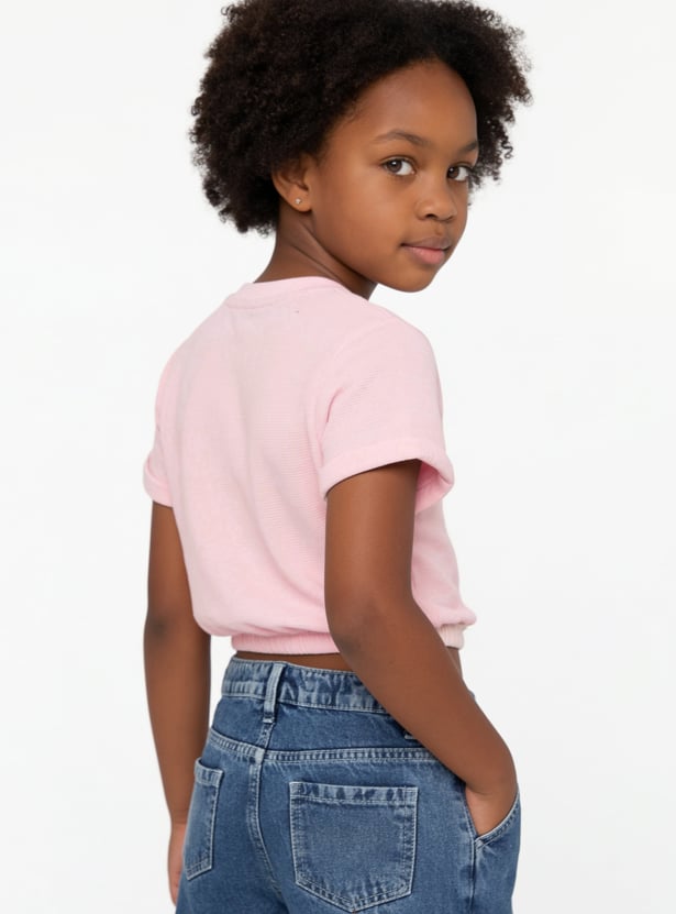 FAME FOREVER Girls Embellished T-shirt