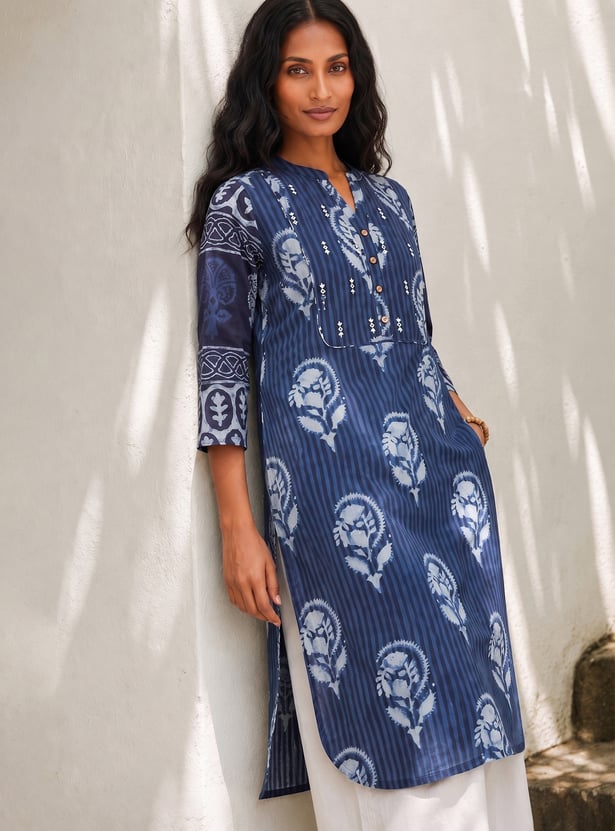 MELANGE Ethnic Motif Straight Kurta