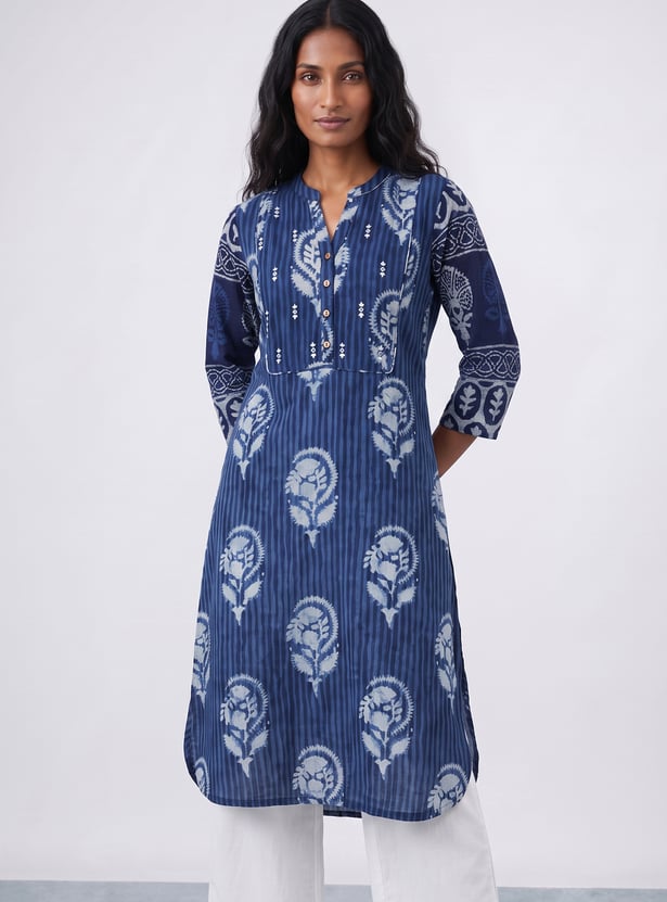 MELANGE Ethnic Motif Straight Kurta