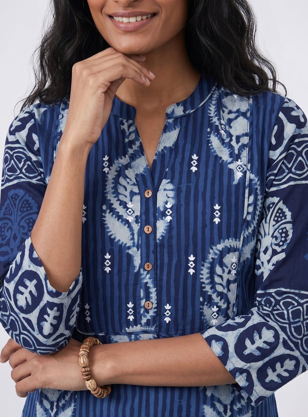 MELANGE Ethnic Motif Straight Kurta