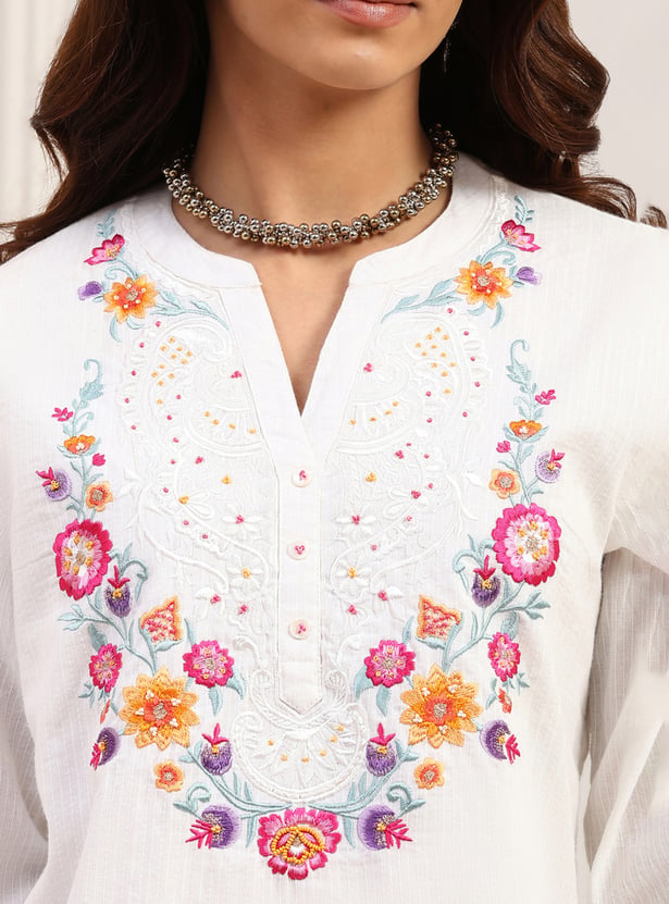 BIBA Embroidered A-line Tunic