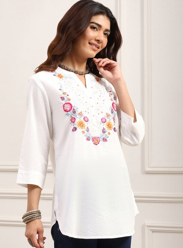 BIBA Embroidered A-line Tunic