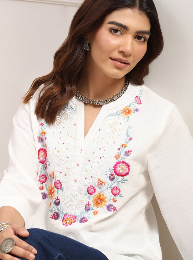 BIBA Embroidered A-line Tunic