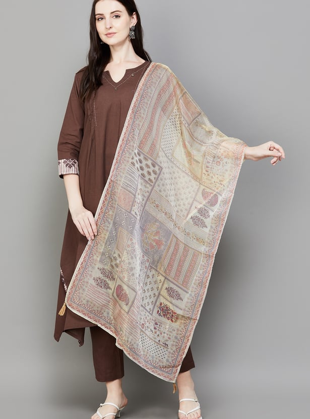 SPAN Floral Print Dupatta