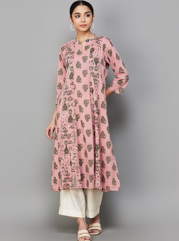 SPAN Floral Print Anarkali Kurta