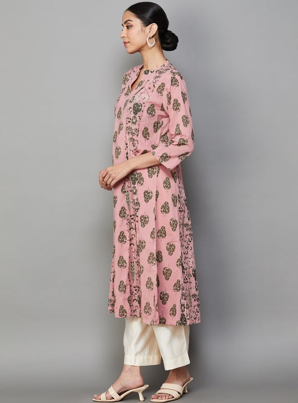 SPAN Floral Print Anarkali Kurta